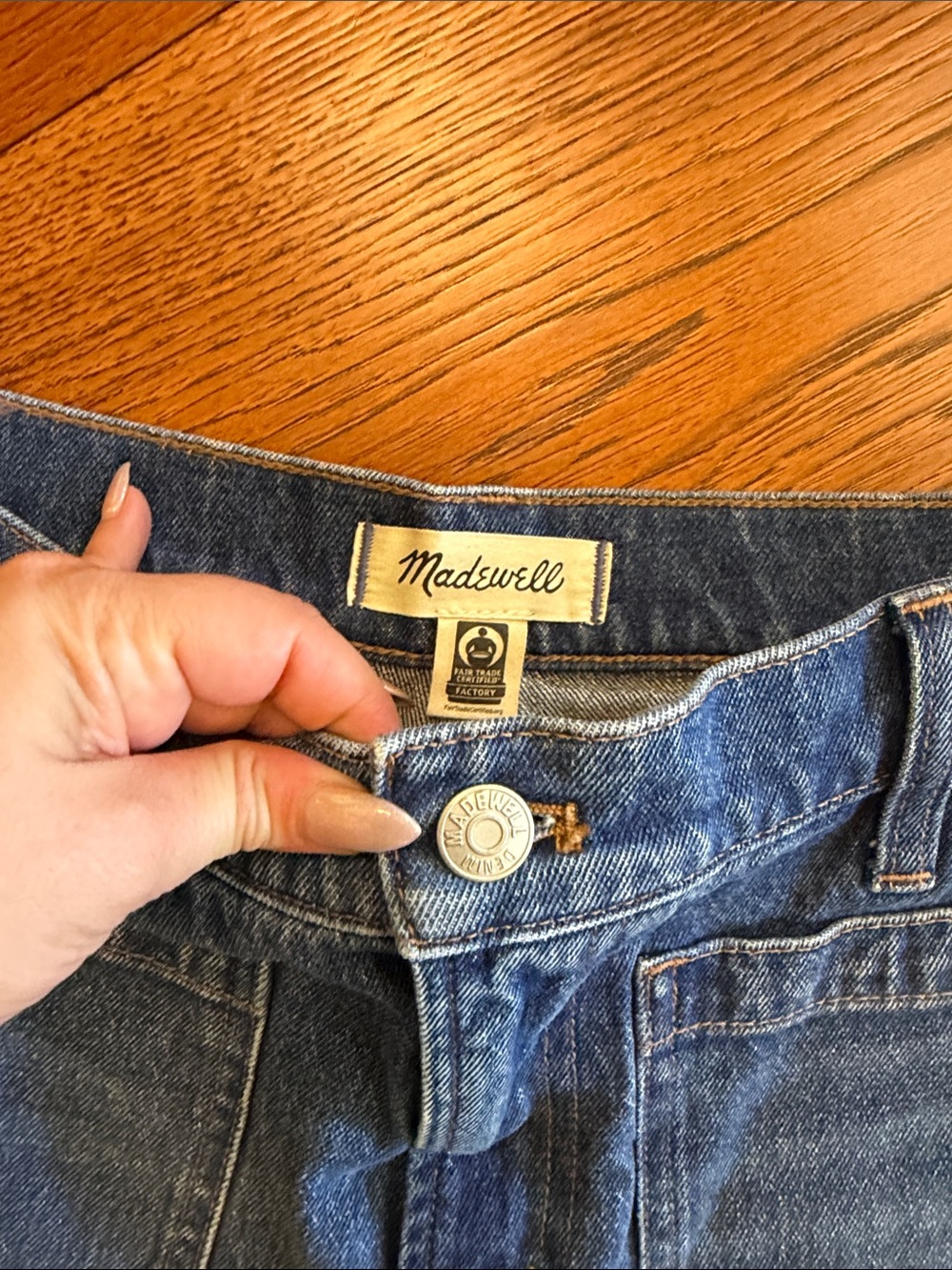 Madewell The Emmy Wide Leg High-Rise  Denim in Medium Blue - Picture 4 of 13